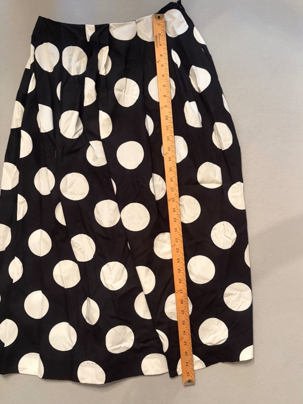 NWT Anthropologie Maeve Black White Polka Dot Maxi Skirt M - Picture 6 of 7